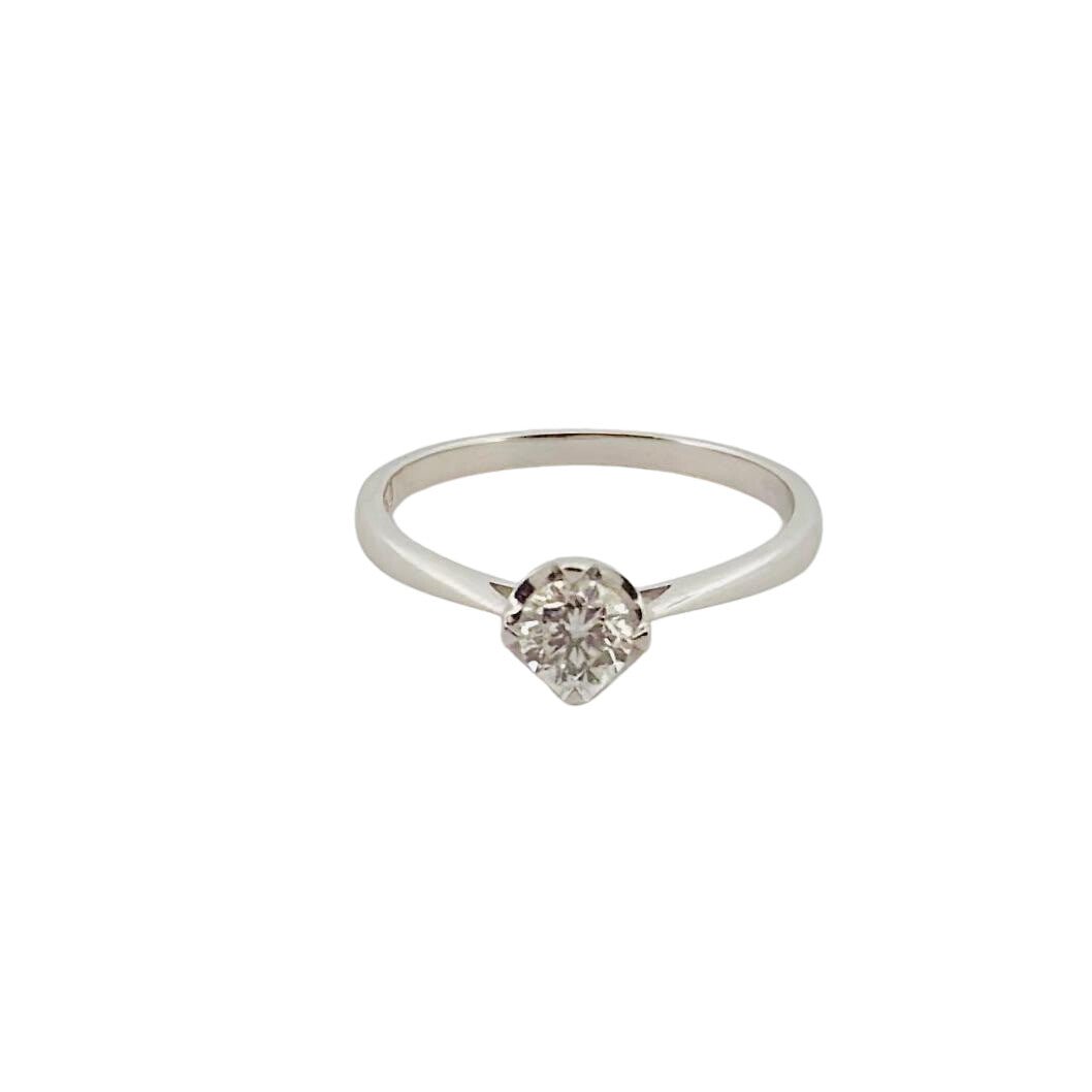 Bague Solitaire en or blanc et diamant - Castafiore