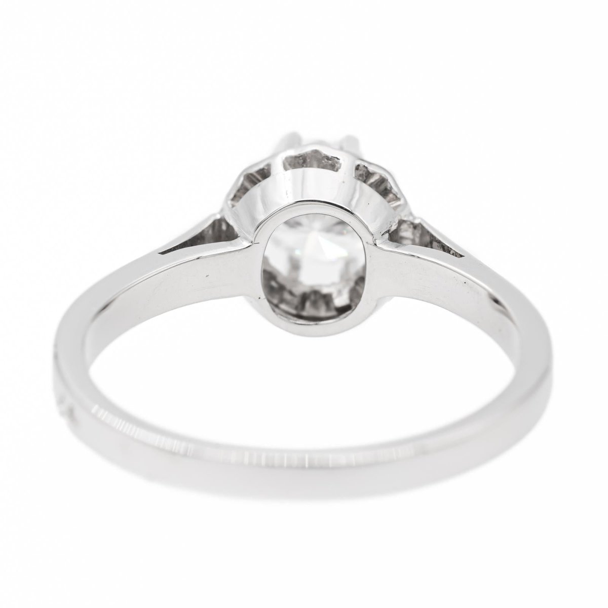 Bague solitaire en or blanc et diamant - Castafiore