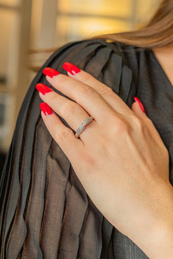 Bague Solitaire en or blanc et diamant - Castafiore