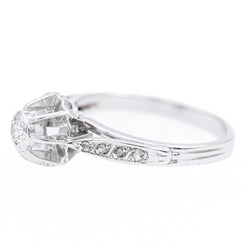 Bague Solitaire en or blanc et diamant - Castafiore