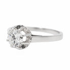 Bague solitaire en or blanc et diamant - Castafiore