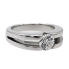 Bague Solitaire en or blanc et diamant - Castafiore