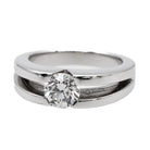 Bague Solitaire en or blanc et diamant - Castafiore