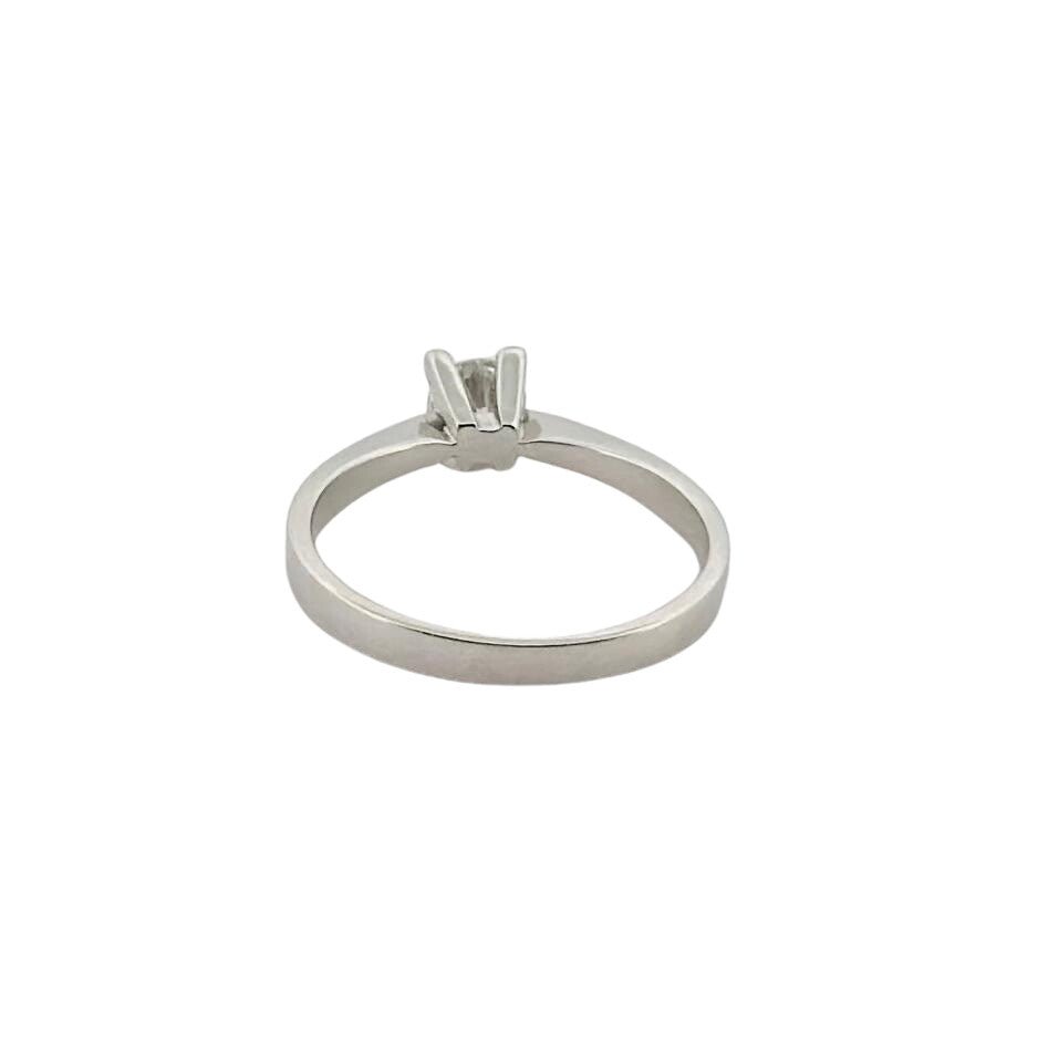 Bague Solitaire en or blanc et diamant - Castafiore