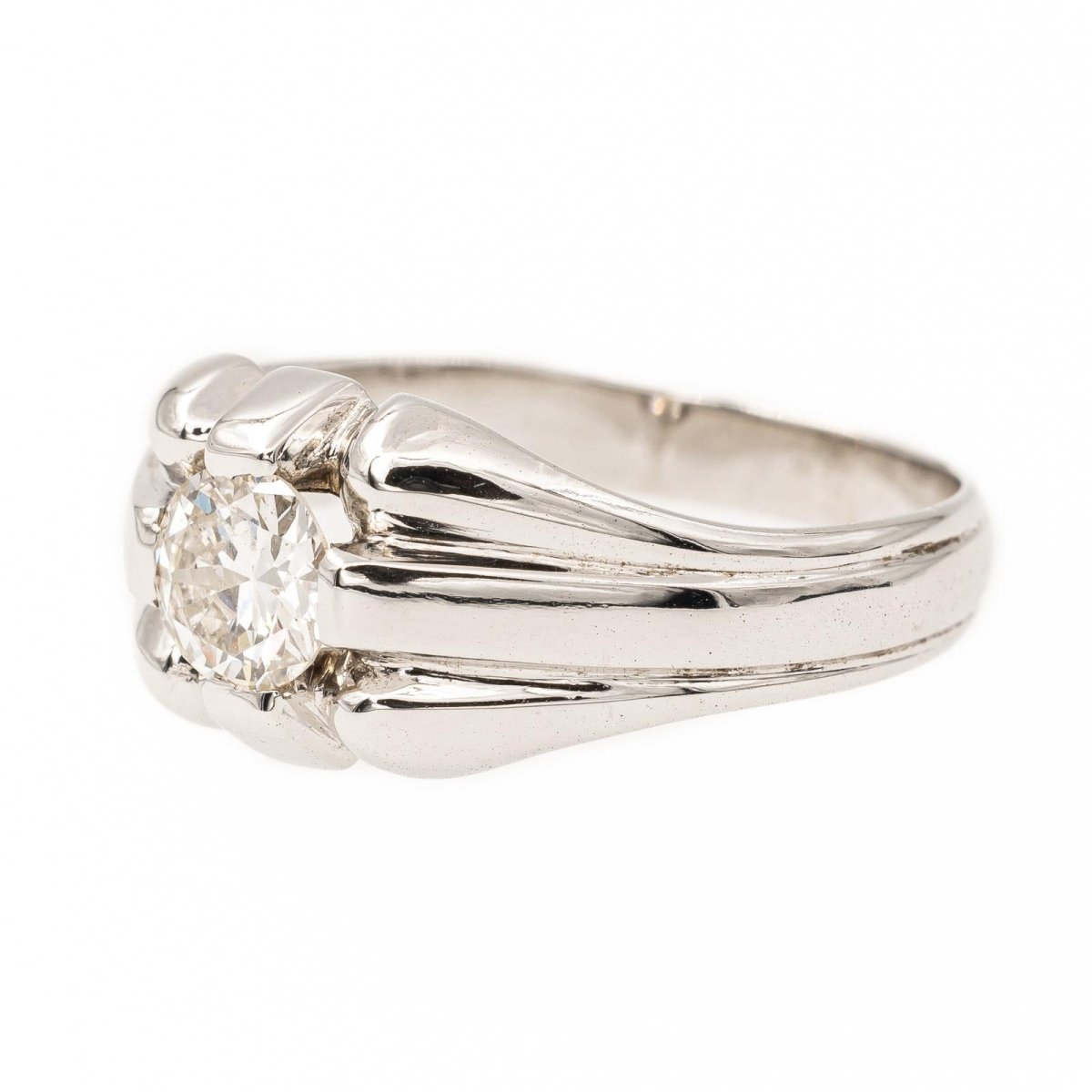 Bague Solitaire en or blanc et diamant - Castafiore