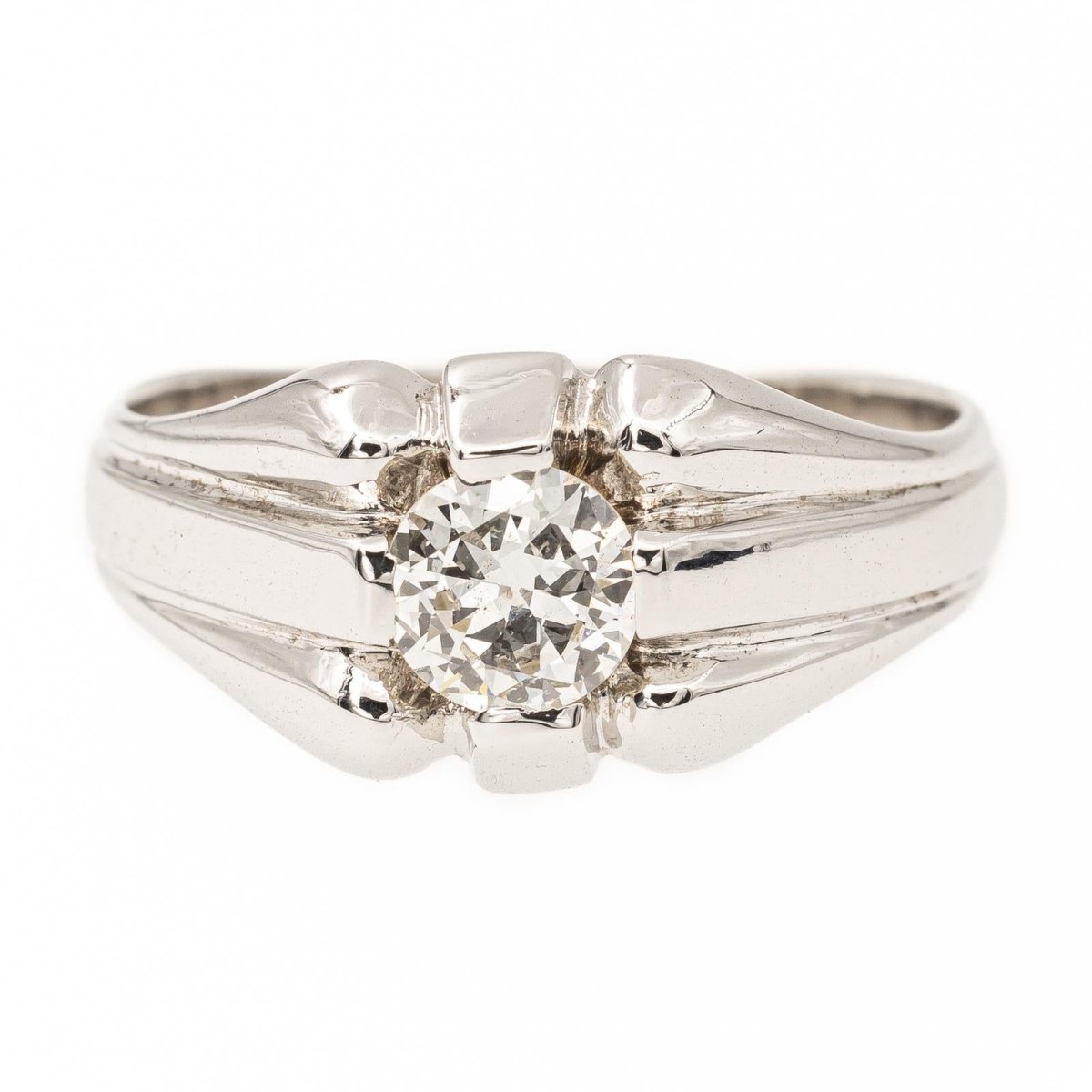 Bague Solitaire en or blanc et diamant - Castafiore