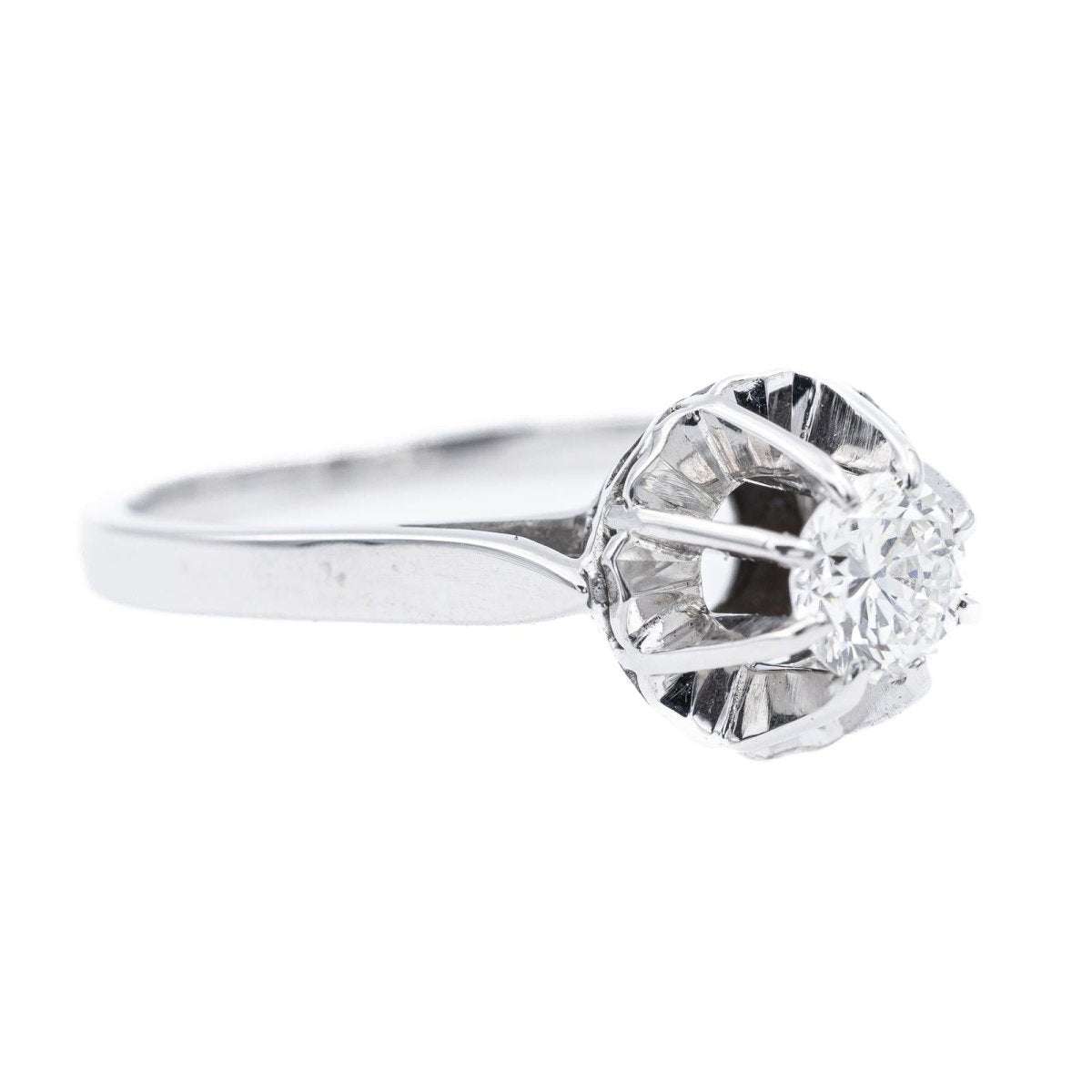 Bague Solitaire en or blanc et diamant - Castafiore