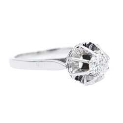 Bague Solitaire en or blanc et diamant - Castafiore