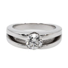 Bague Solitaire en or blanc et diamant - Castafiore