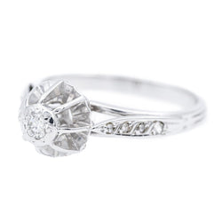 Bague Solitaire en or blanc et diamant - Castafiore