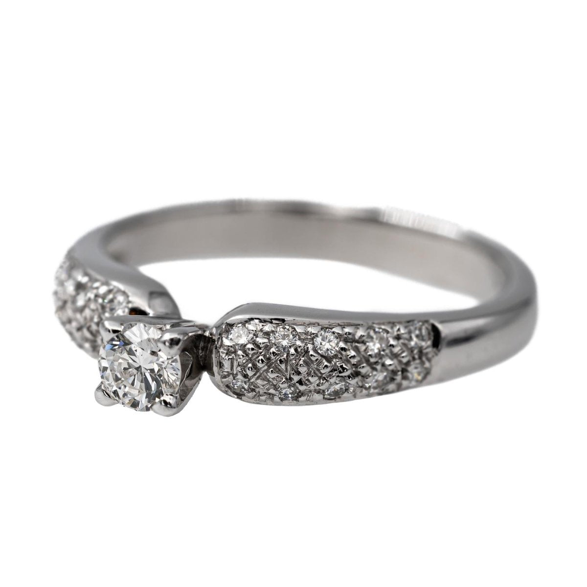 Bague Solitaire en or blanc et diamant - Castafiore