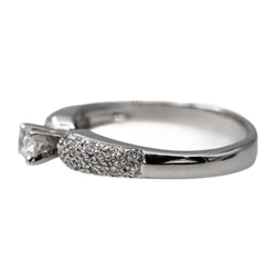 Bague Solitaire en or blanc et diamant - Castafiore