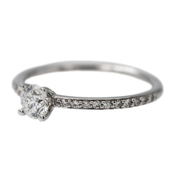 Bague Solitaire en or blanc et diamants - Castafiore