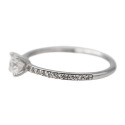 Bague Solitaire en or blanc et diamants - Castafiore