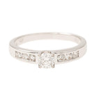 Bague Solitaire en or blanc et diamants - Castafiore