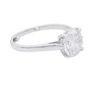 Bague solitaire en or blanc, platine et diamant - Castafiore