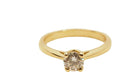 Bague Solitaire en or jaune et diamant - Castafiore