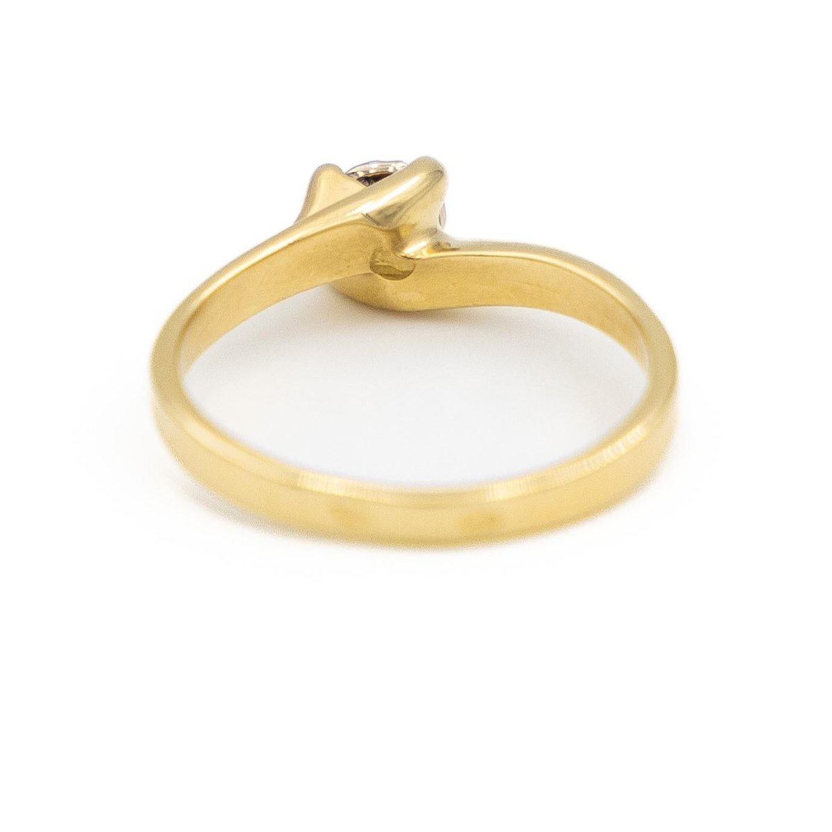 Bague Solitaire en or jaune et diamants - Castafiore