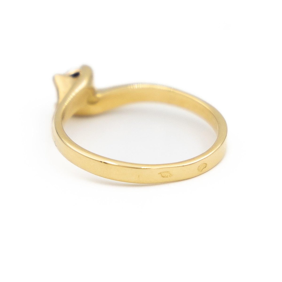 Bague Solitaire en or jaune et diamants - Castafiore