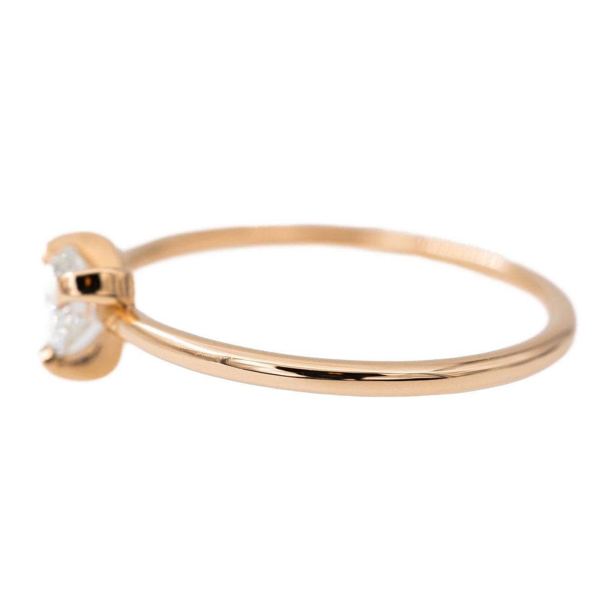 Bague Solitaire en or rose et diamant - Castafiore