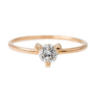 Bague Solitaire en or rose et diamant - Castafiore