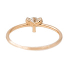 Bague Solitaire en or rose et diamant - Castafiore