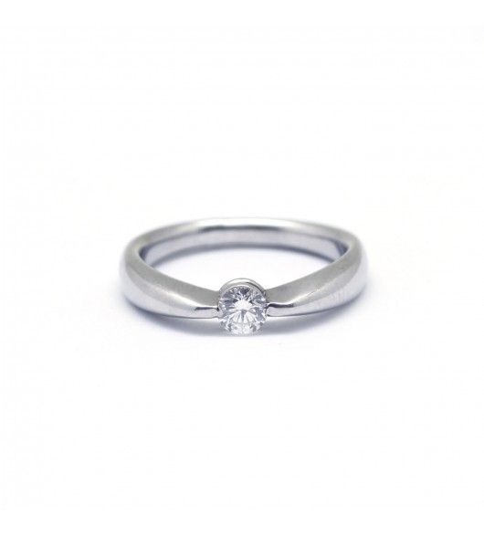 Bague Solitaire en platine et diamant - Castafiore