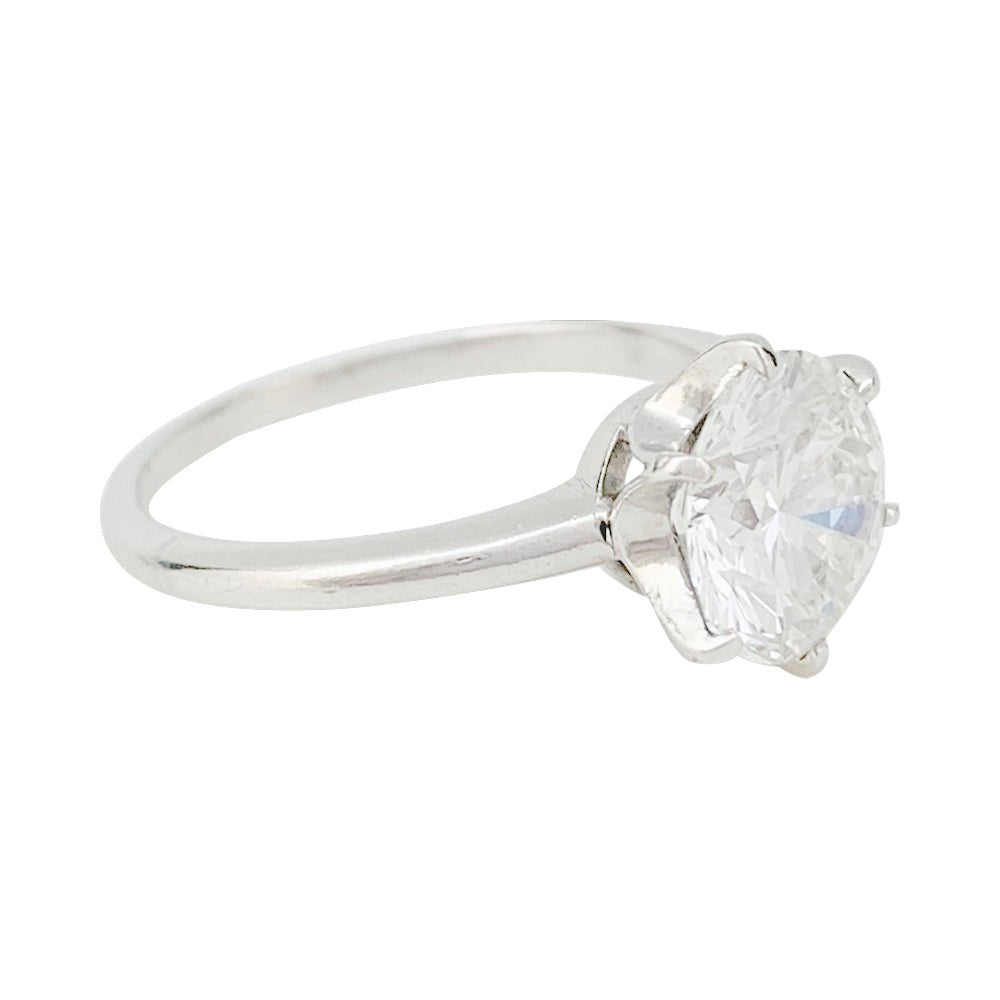 Bague Solitaire en platine et diamant - Castafiore