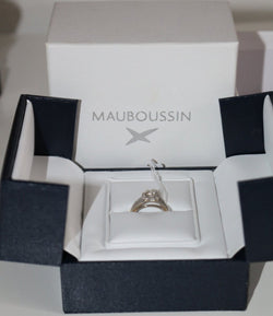 Bague Solitaire MAUBOUSSIN "Chance of Love" en or blanc et diamant - Castafiore