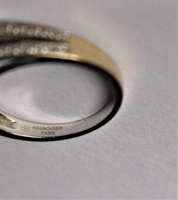 Bague Solitaire MAUBOUSSIN "Chance of Love" en or blanc et diamant - Castafiore