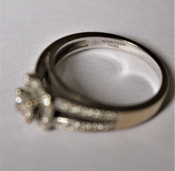 Bague Solitaire MAUBOUSSIN "Chance of Love" en or blanc et diamant - Castafiore