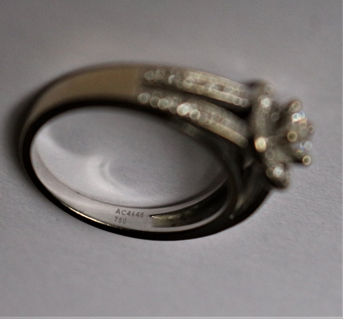 Bague Solitaire MAUBOUSSIN "Chance of Love" en or blanc et diamant - Castafiore