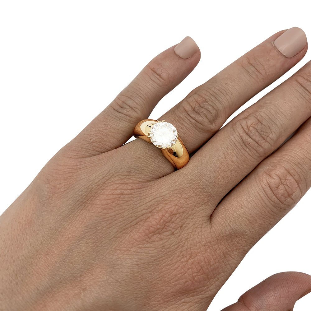 Bague solitaire MAUBOUSSIN, diamant 2,61 carats F - VS2 - Castafiore