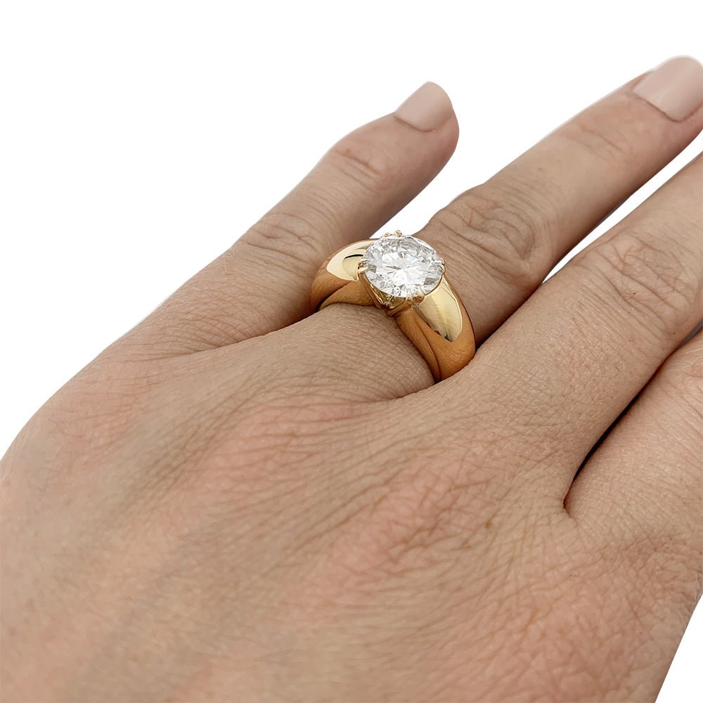 Bague solitaire MAUBOUSSIN, diamant 2,61 carats F - VS2 - Castafiore