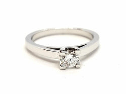 Bague Solitaire Or blanc Diamant - Castafiore