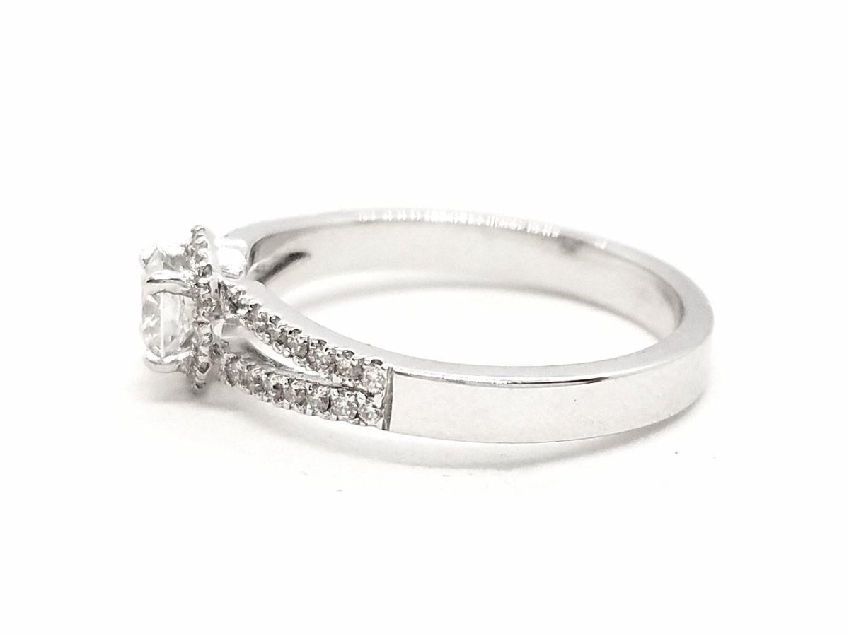 Bague Solitaire Or blanc Diamant - Castafiore