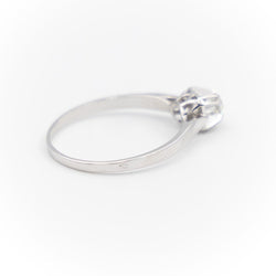 Bague Solitaire Or blanc Diamant - Castafiore
