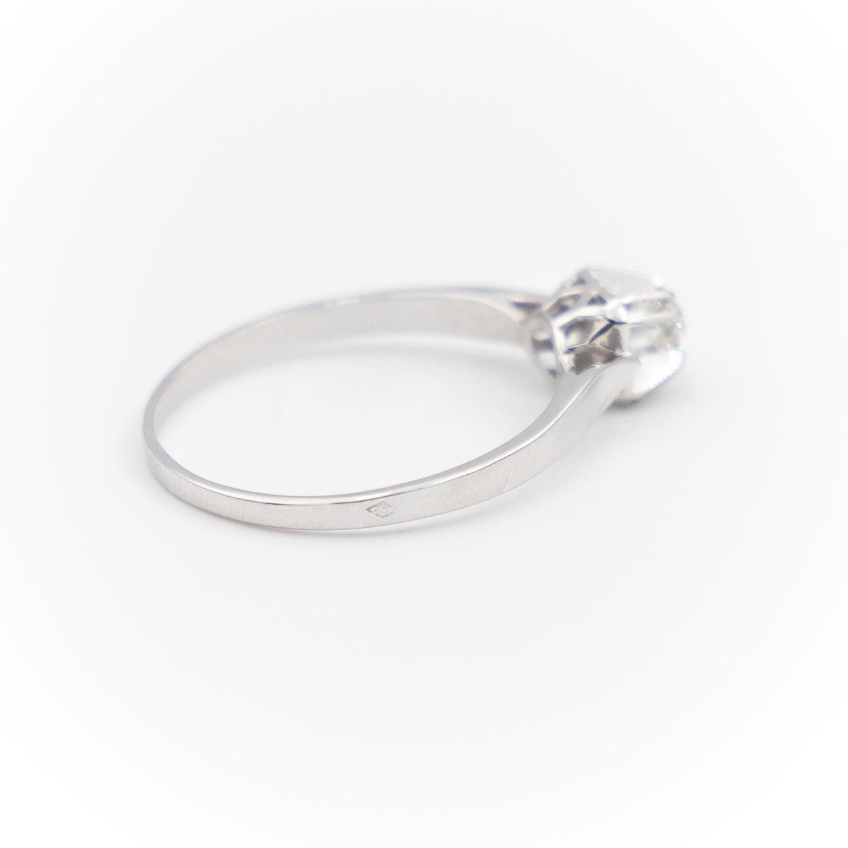 Bague Solitaire Or blanc Diamant - Castafiore