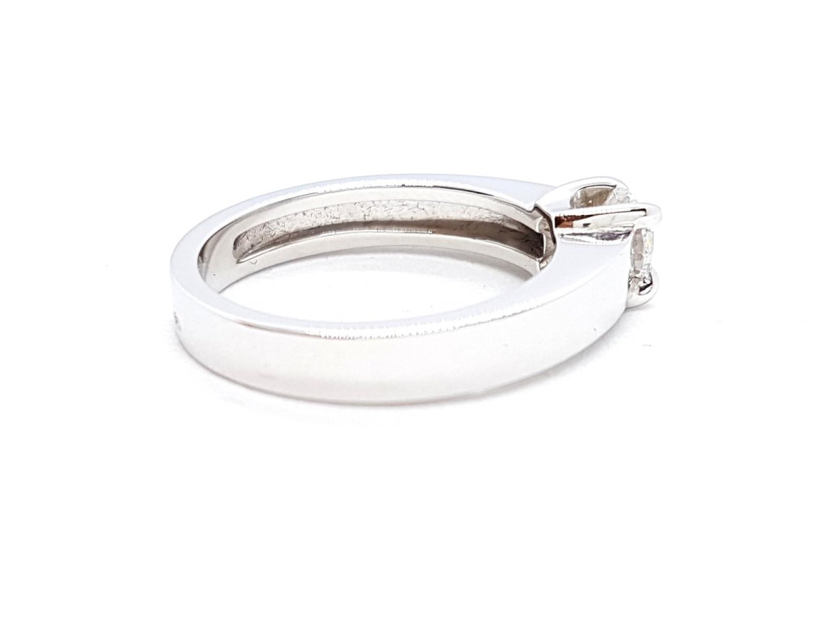 Bague Solitaire Or blanc Diamant - Castafiore