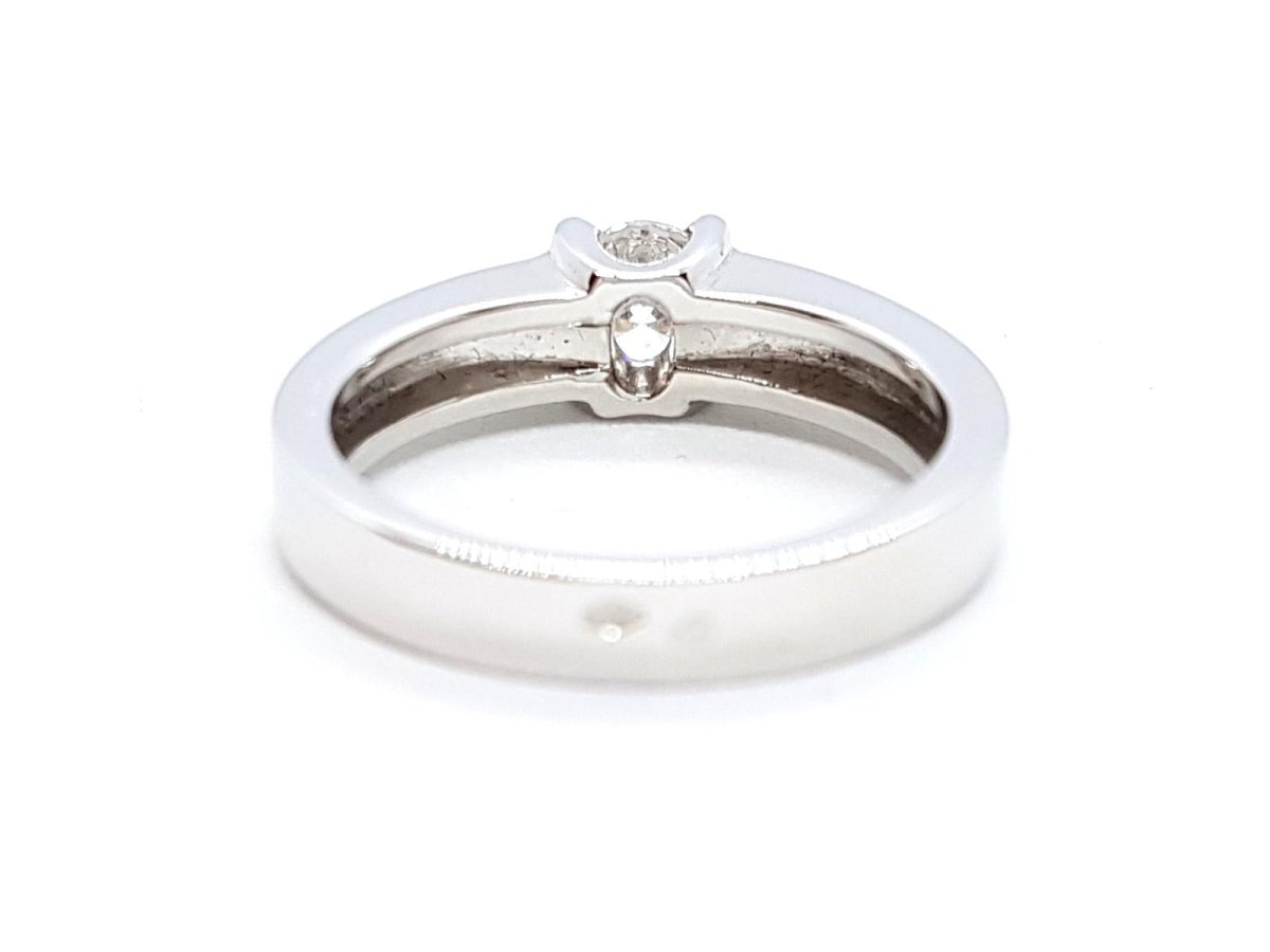 Bague Solitaire Or blanc Diamant - Castafiore
