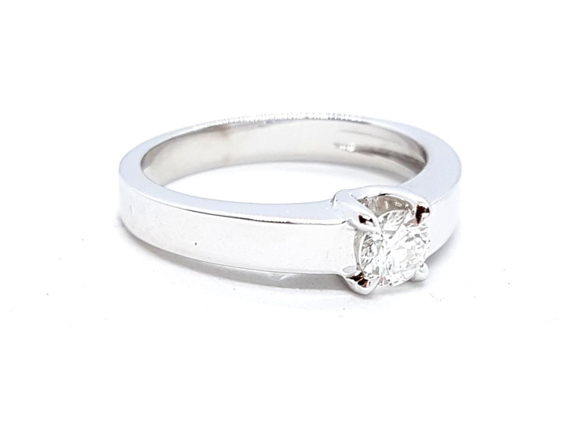 Bague Solitaire Or blanc Diamant - Castafiore