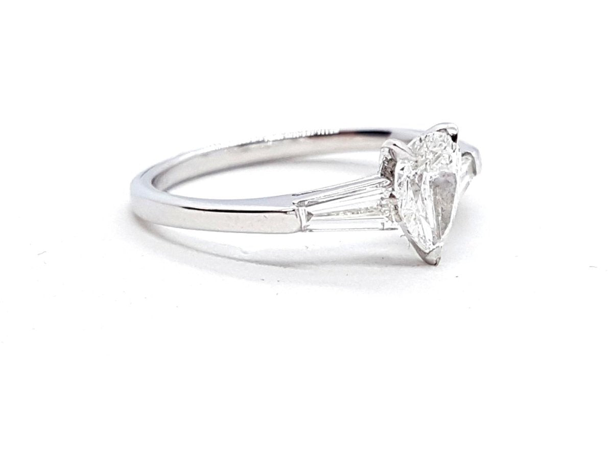Bague Solitaire Or blanc Diamant - Castafiore