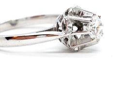 Bague Solitaire Or blanc Diamant - Castafiore