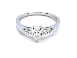 Bague Solitaire Or blanc Diamant - Castafiore