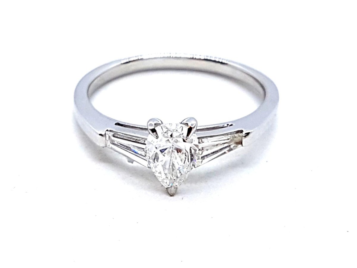 Bague Solitaire Or blanc Diamant - Castafiore