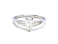 Bague Solitaire Or blanc Diamant - Castafiore