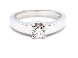Bague Solitaire Or blanc Diamant - Castafiore