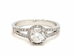 Bague Solitaire Or blanc Diamant - Castafiore