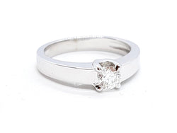 Bague Solitaire Or blanc Diamant - Castafiore