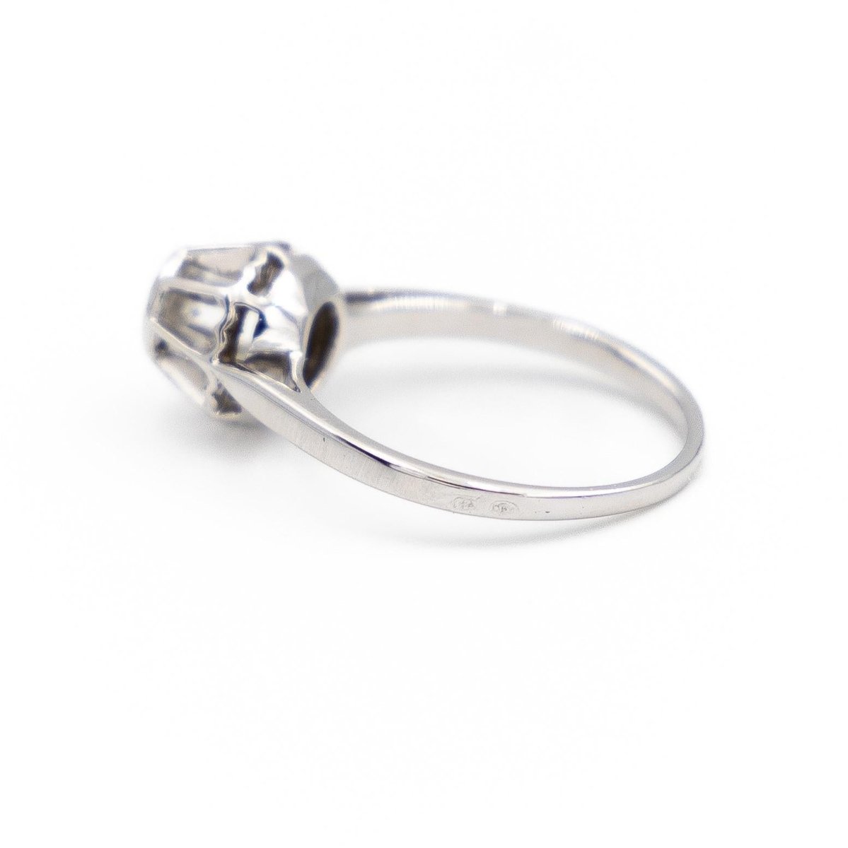 Bague Solitaire Or blanc Diamant - Castafiore